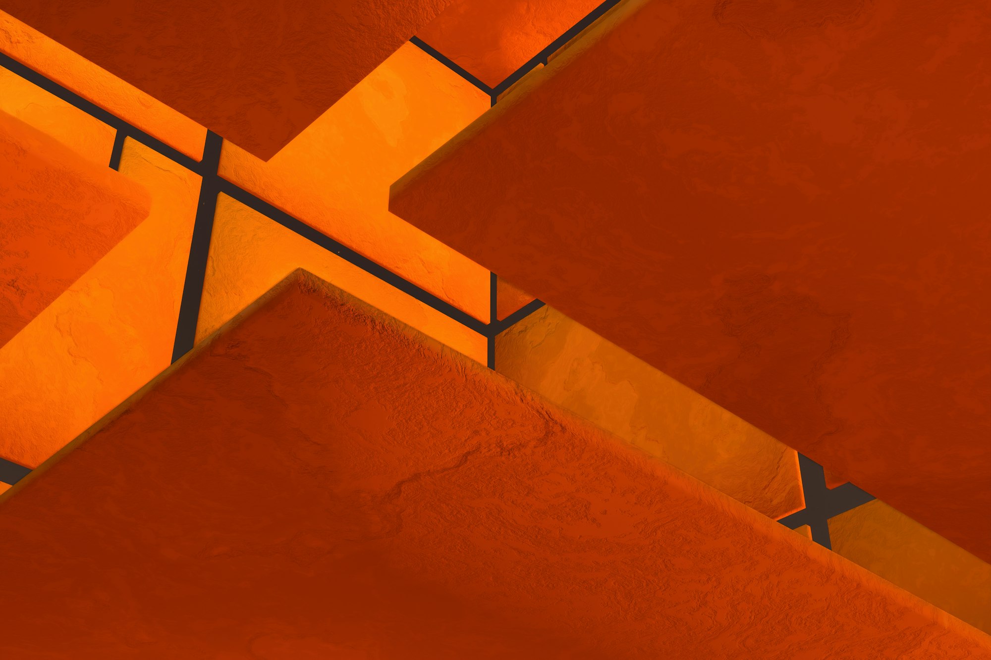 Abstract copper-toned artwork for the Ministry of Transportation engagement.