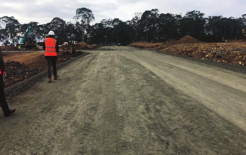 Civil works on site