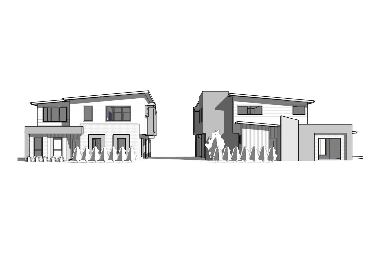 Townhouse facades, indicative design