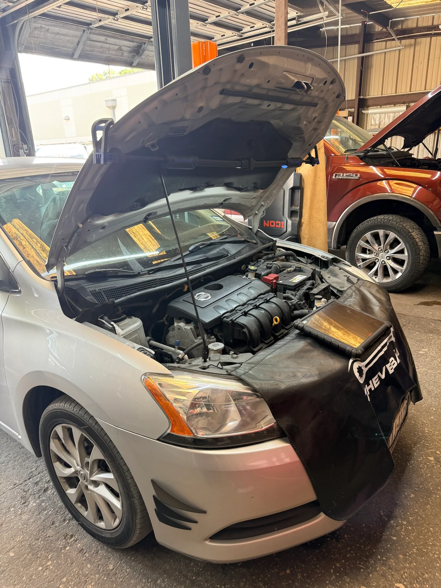 Vehicle diagnostics underway inside My Cypress Mechanic in Cypress, Texas