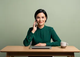 Recruiter working at her desk