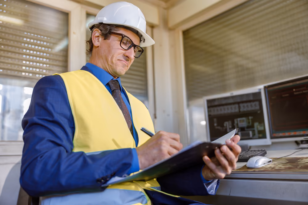 An experienced technician operating plant equipment