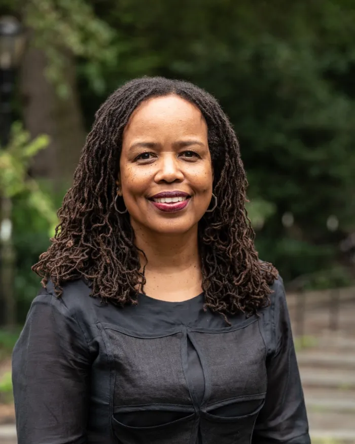 a portrait of saidiya hartman.