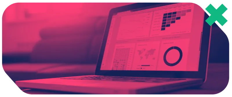 a laptop with a pink screen
