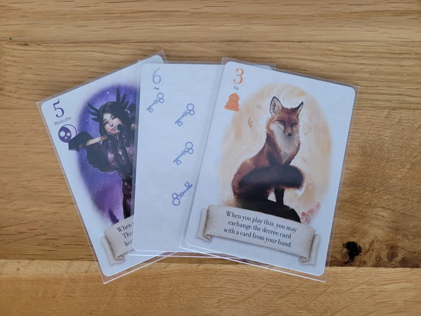 Cards from The Fox in the Forest card game