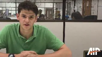 Jonathan at his internship in Singapore