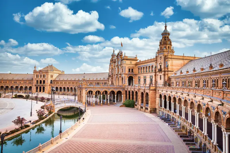 Plaza de España in Seville, a high-speed train ride from Madrid