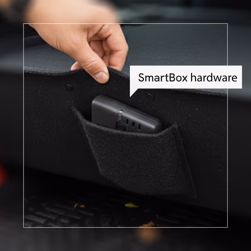 Compact tracking device in trunk of a vehicle