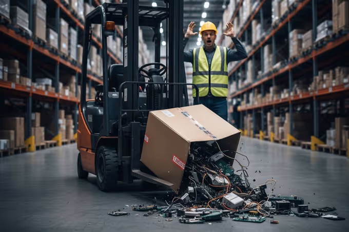incorect handling of shipment in warehouse