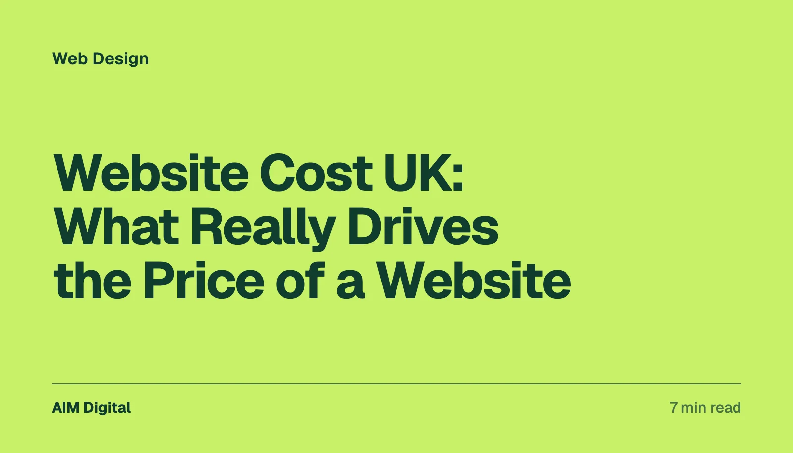 Cover card for Website Cost UK: What Really Drives the Price of a Website