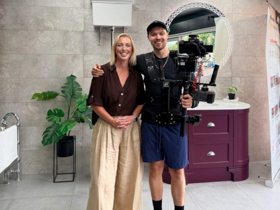 Harry with Kate on a social media content shoot