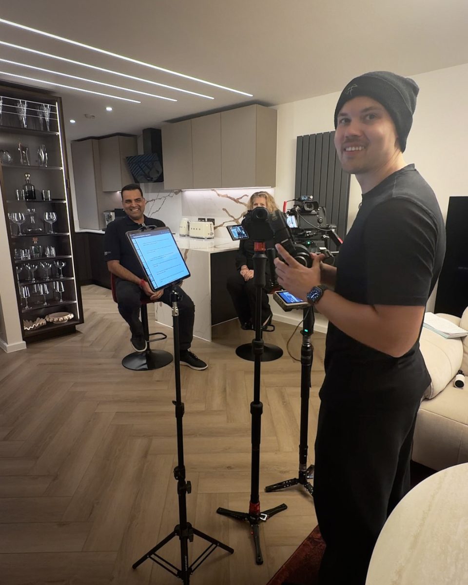 Setting up camera and monitor for an interview