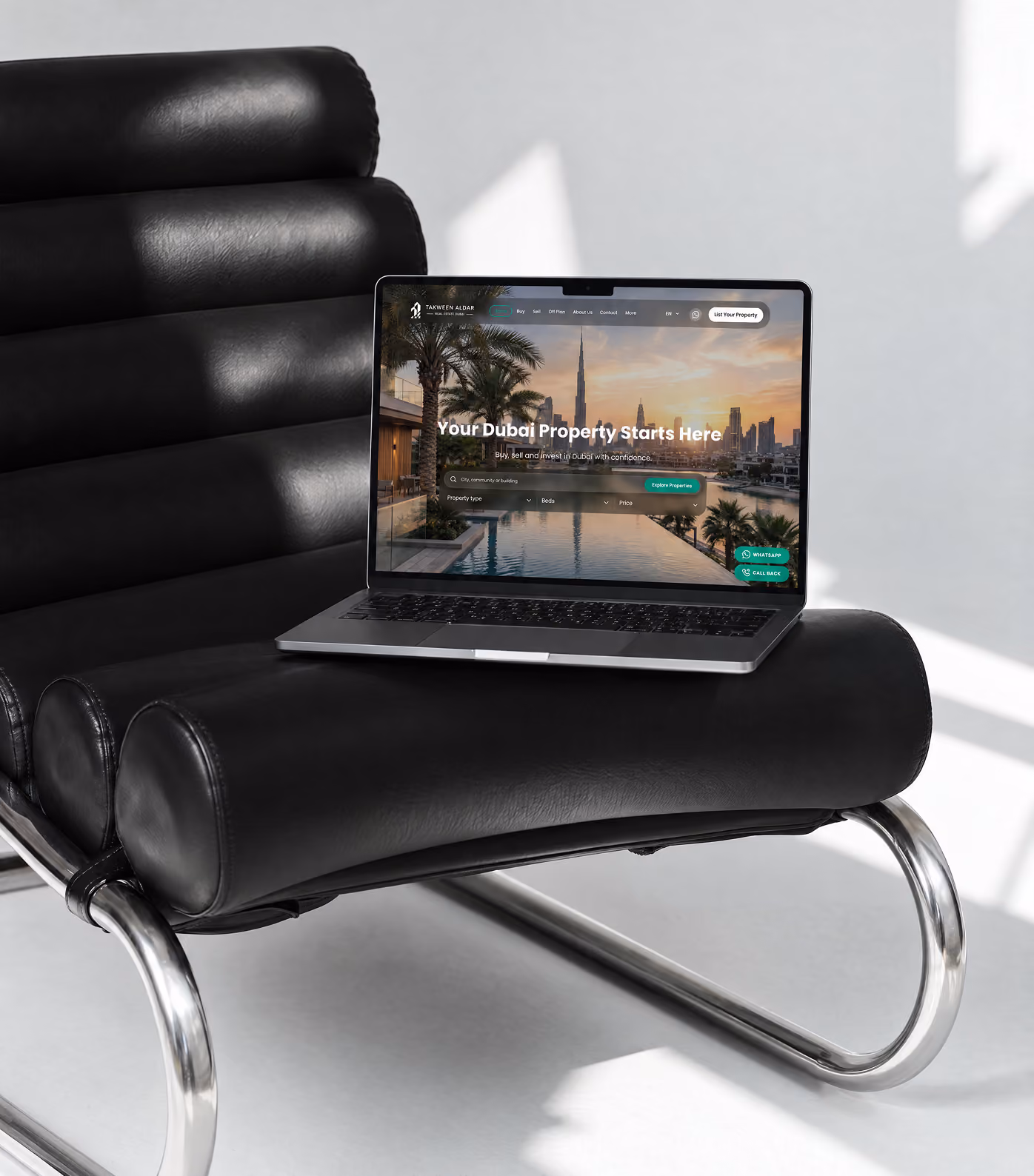 Takween Aldar digital platform for luxury property listings and real estate guidance in Dubai