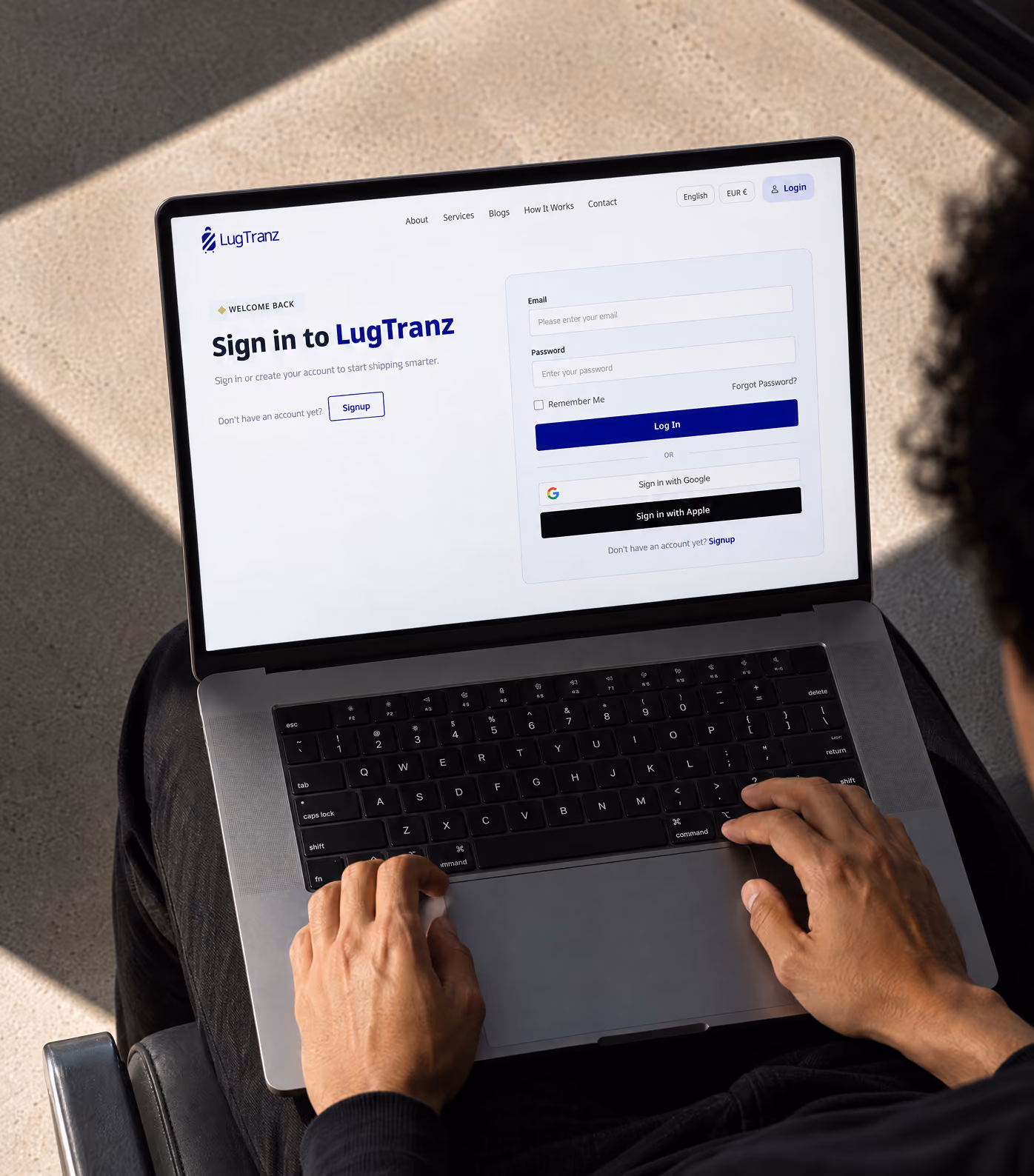 Lugtranz digital flow simplifying a multi-step international shipping service