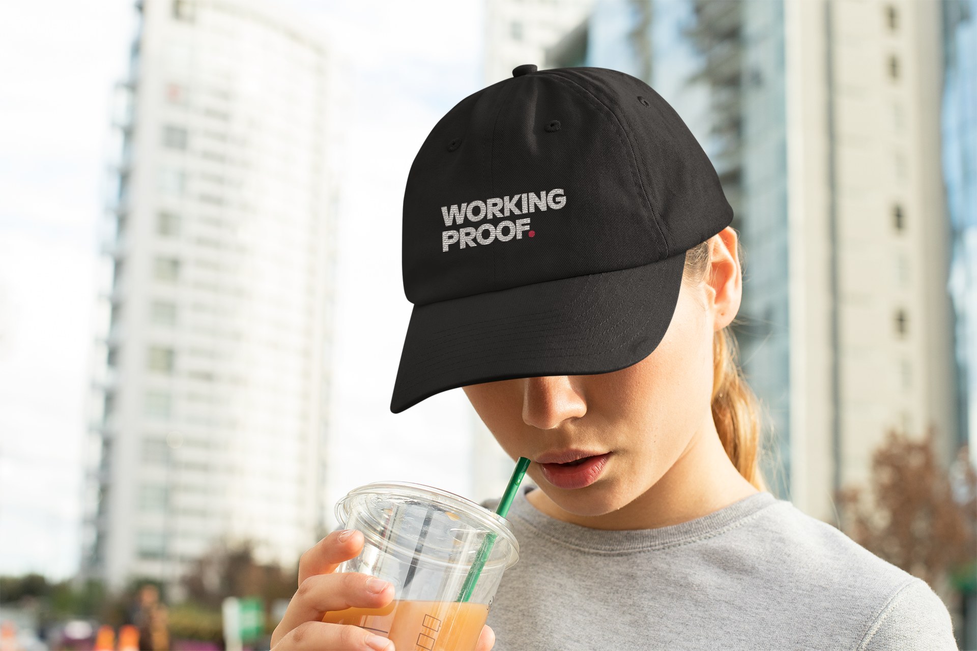 Working Proof black dad hat