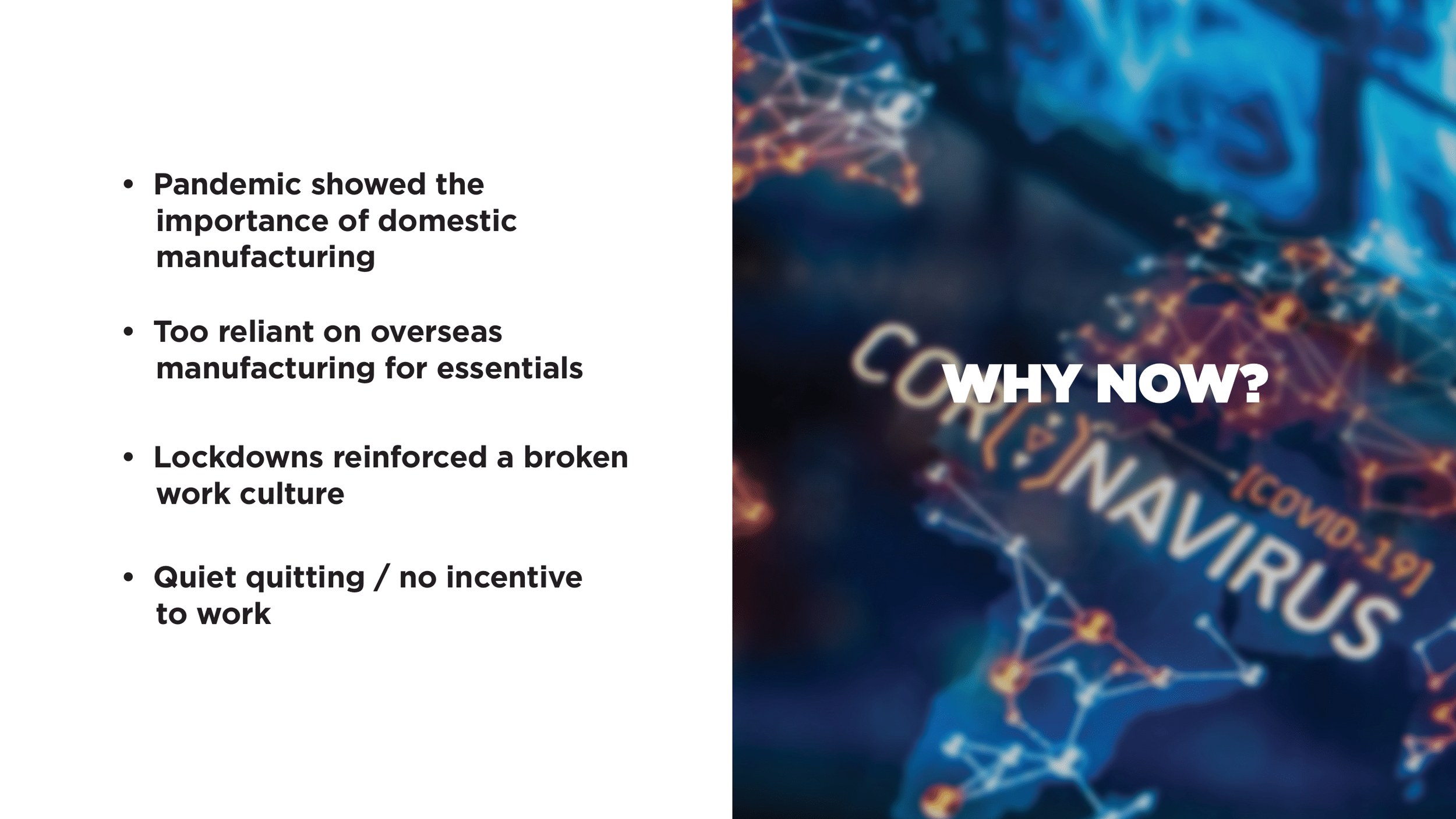 Working Proof presentation slide, Why now?