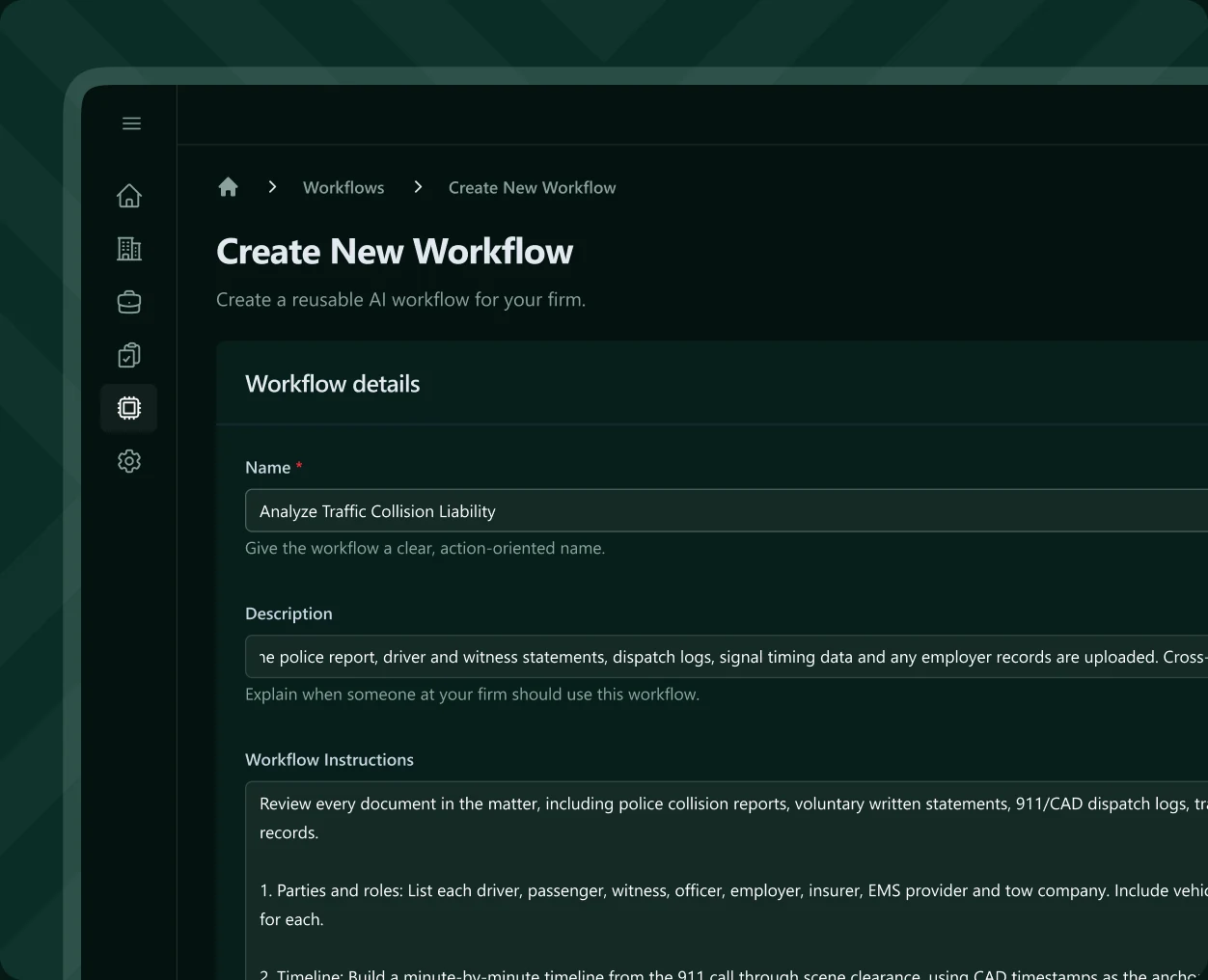 Creating a reusable Core workflow for the whole matter team