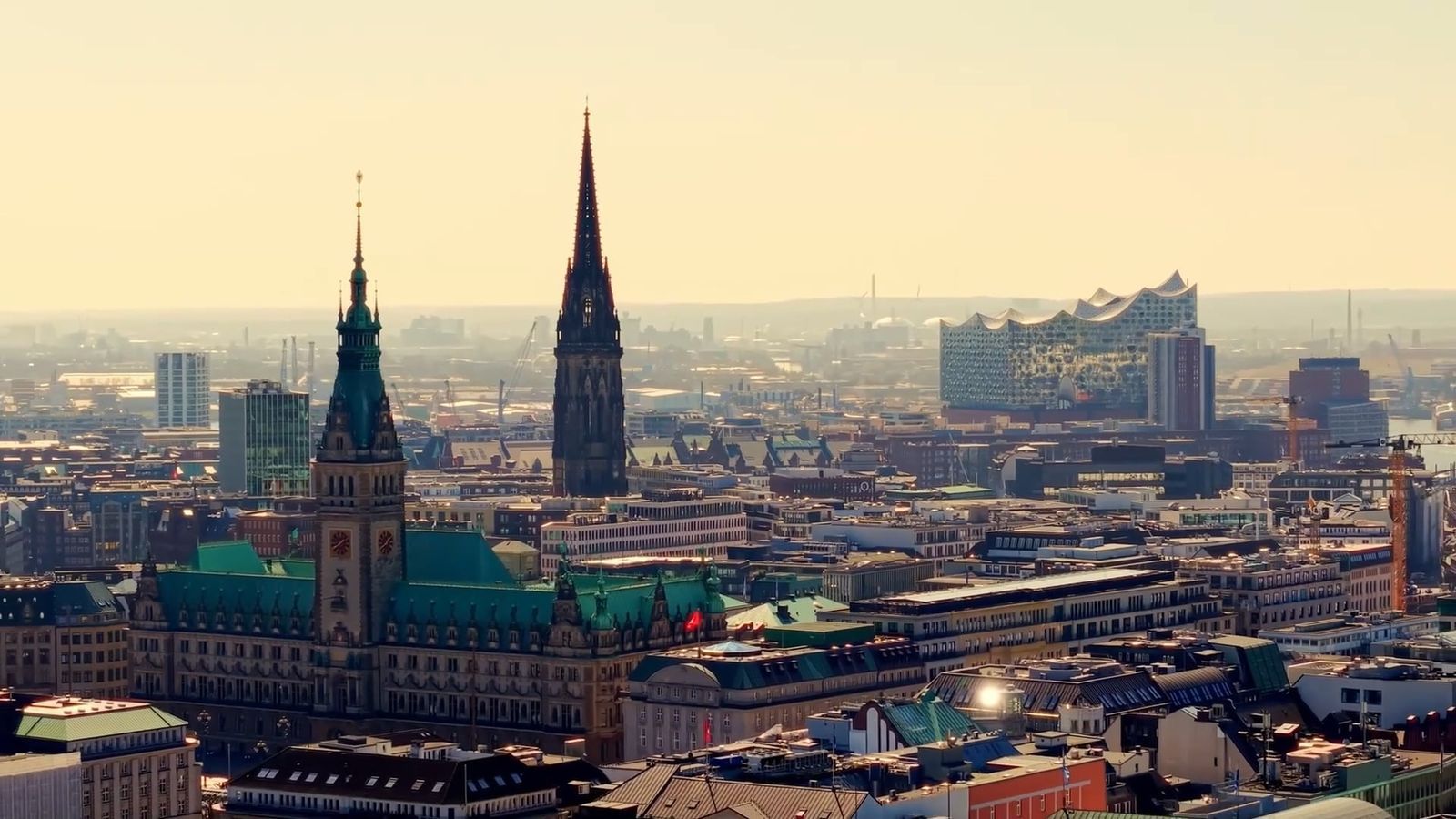 Hamburger Skyline mit Rathaus und Elbphilharmonie – Witthöft Immobilien