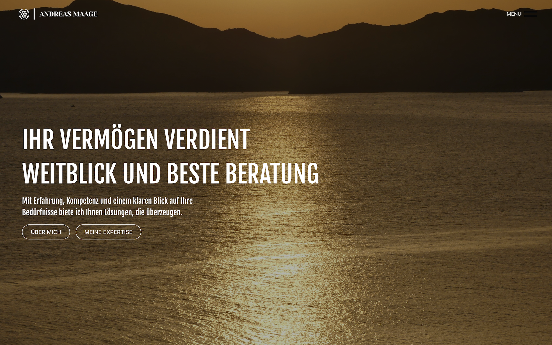 Website von Andreas Maage, mit Webflow umgesetzt von AUDAX