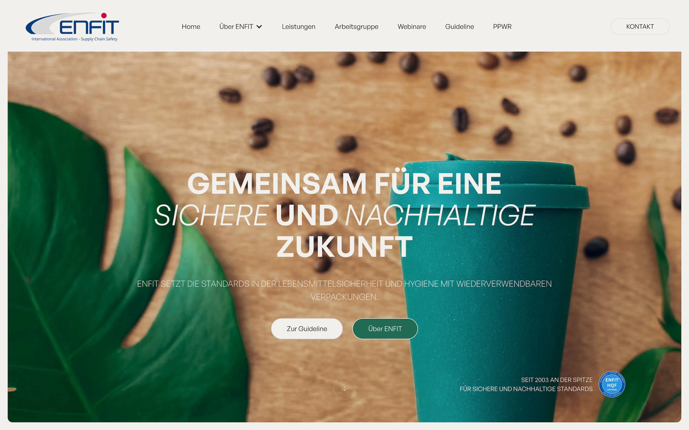 Website von ENFIT, mit Webflow umgesetzt von AUDAX
