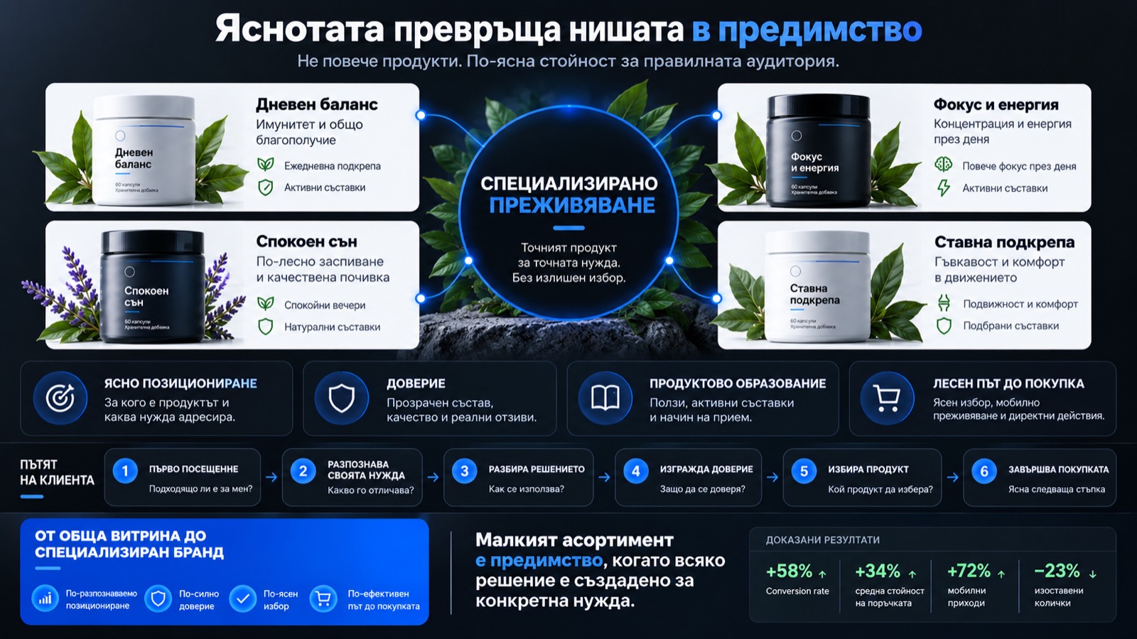 Схема на изводите: ясното позициониране превръща нишата в предимство