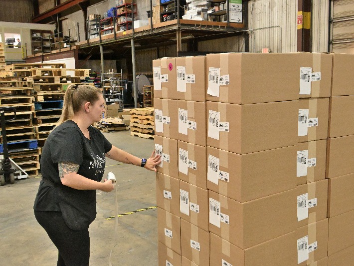 FBA pallets on the dock