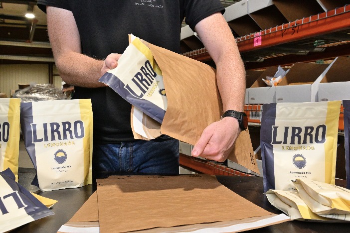 Lirro lemonade at an EcoShip pack station