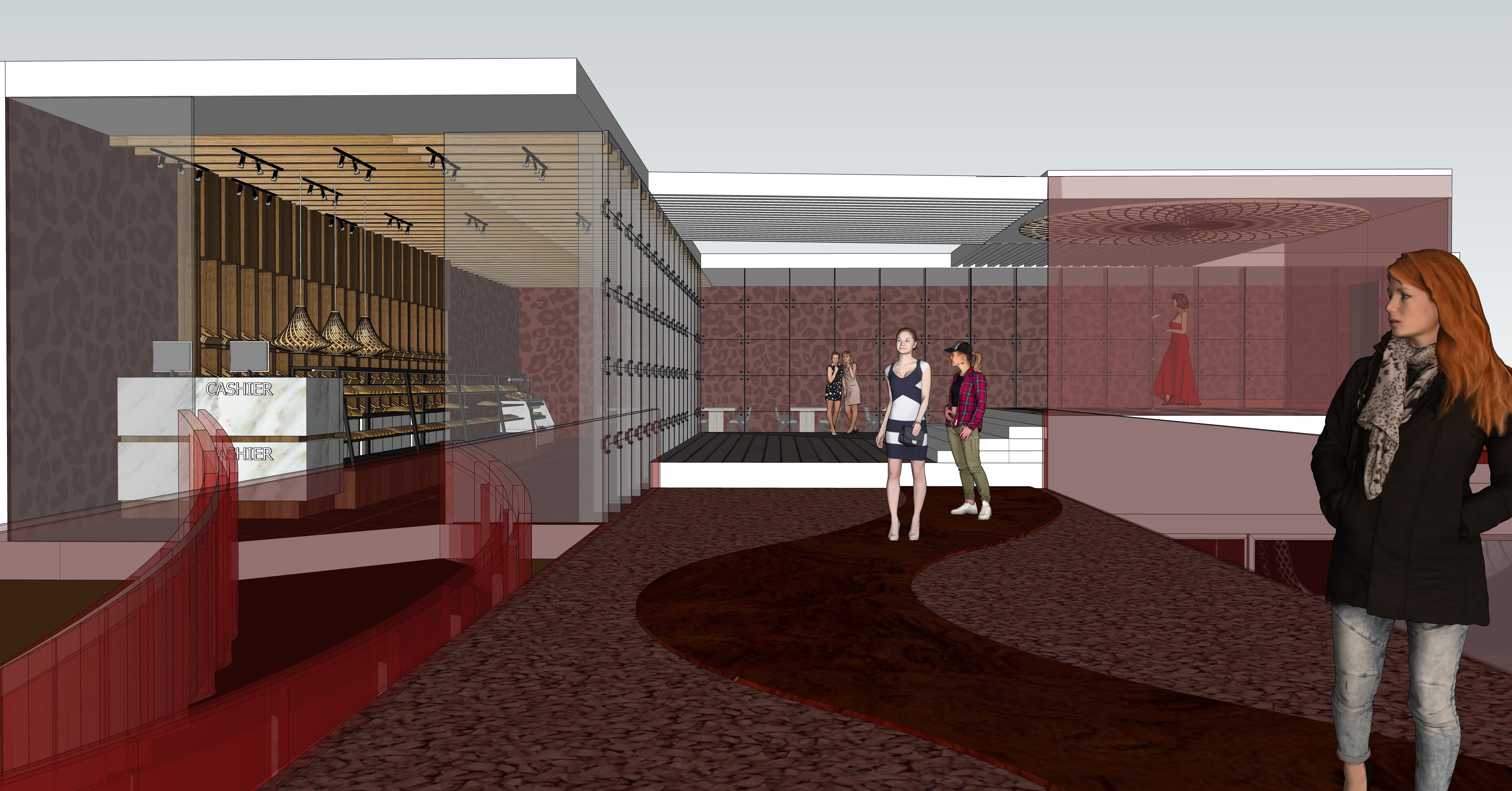 VIP lounge and cafe with runway