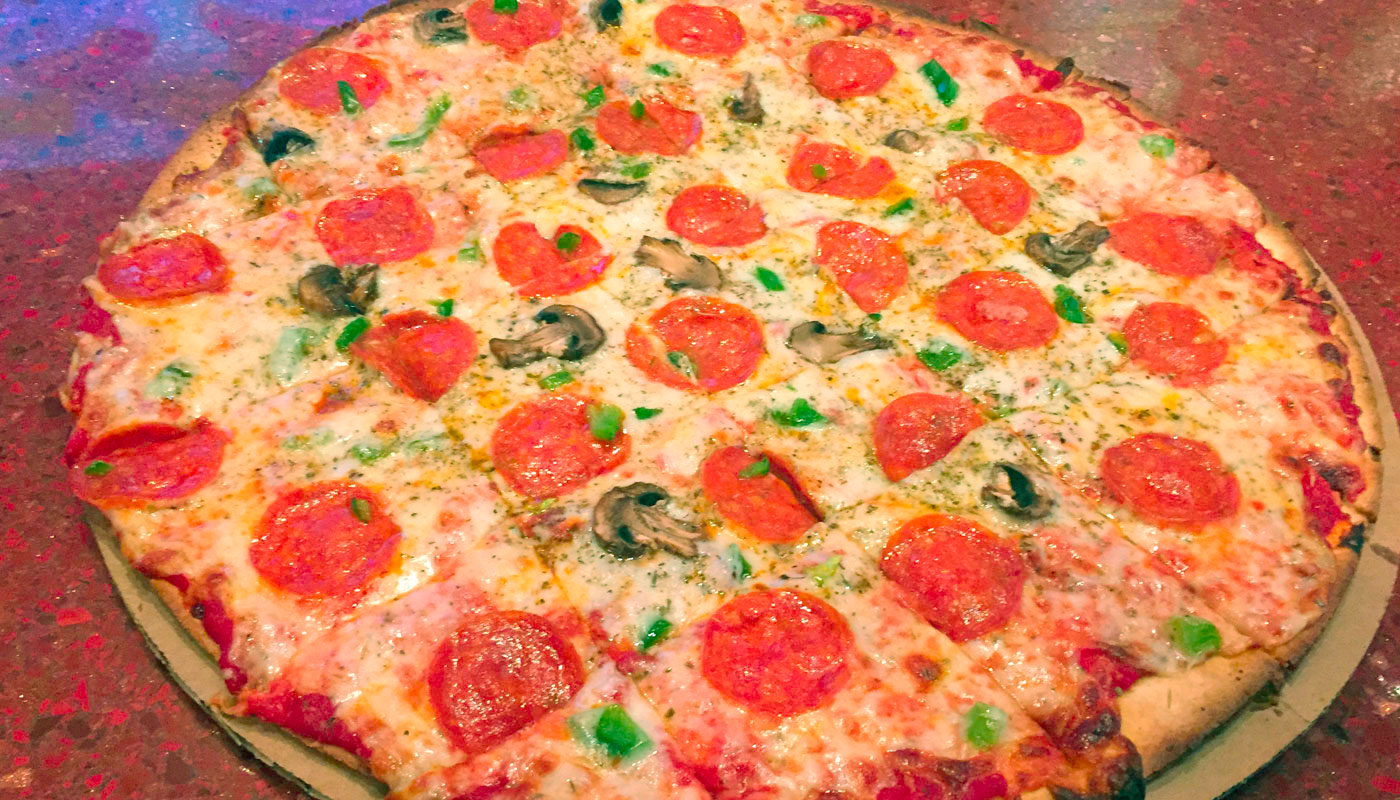 St. Louis-style thin-crust pepperoni pizza