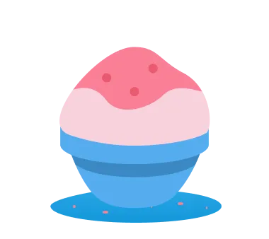 Shaved ice cup illustration