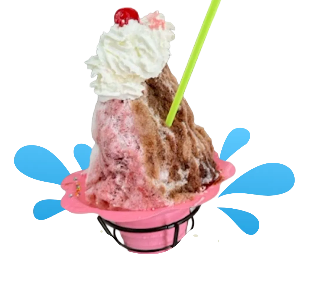 Bruce’s Chocolate Cherry Crème shaved ice