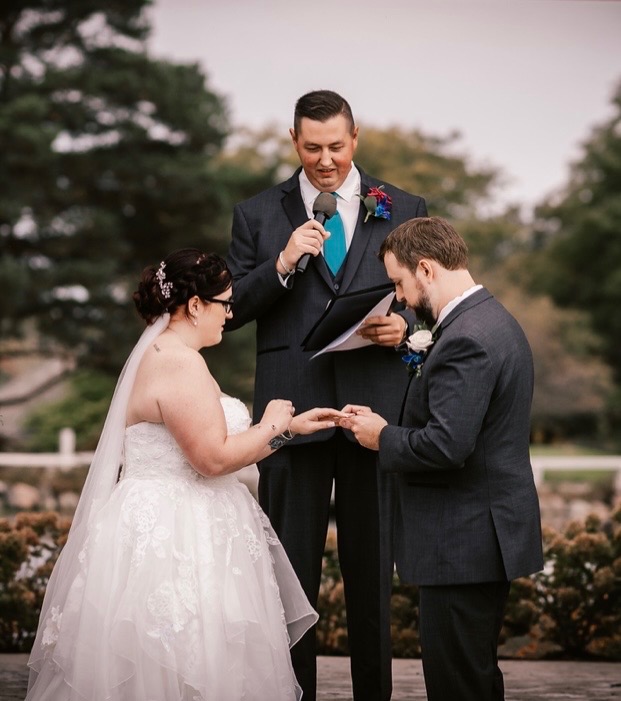 A couple celebrating their story together