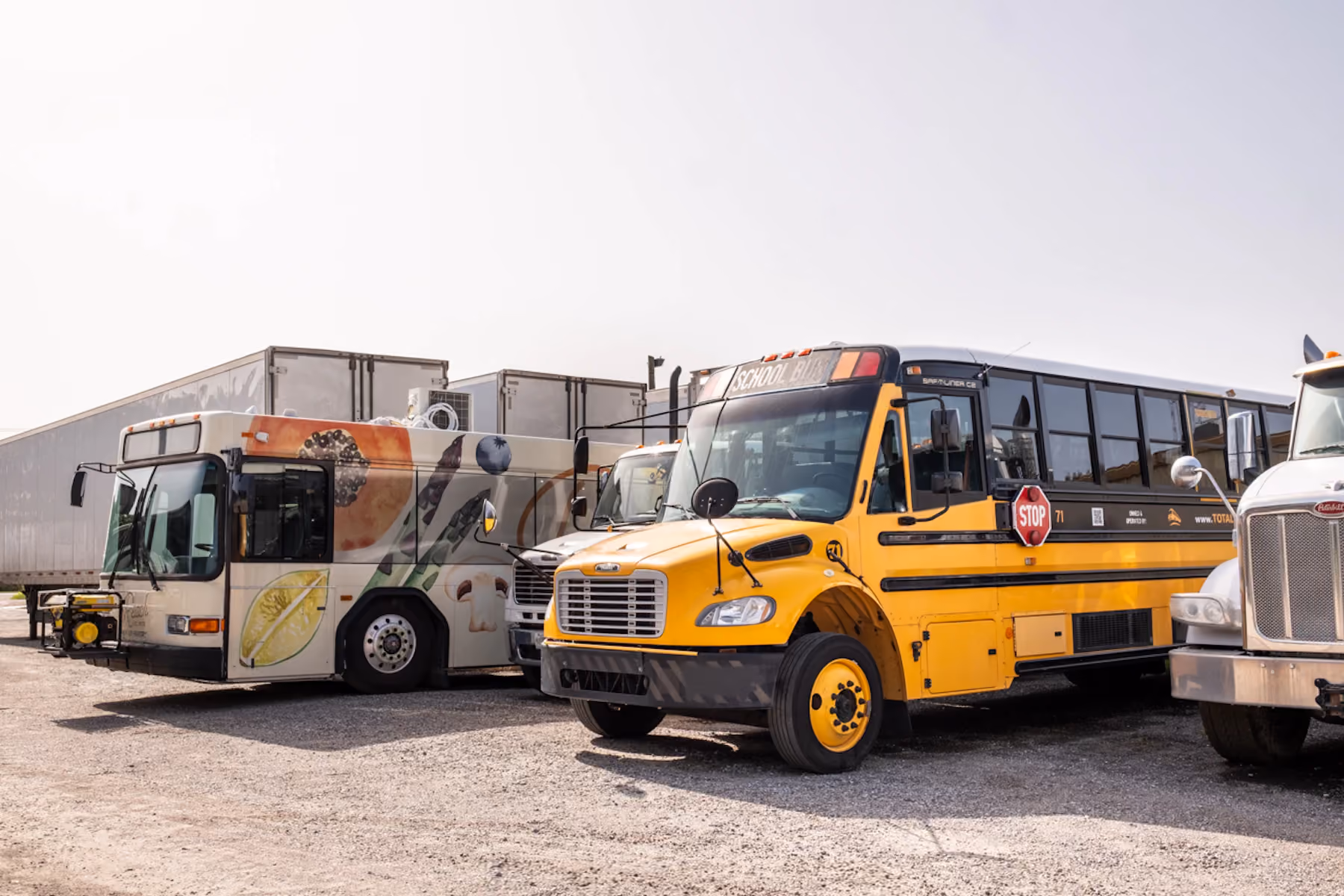 Bus park in Brighton, CO