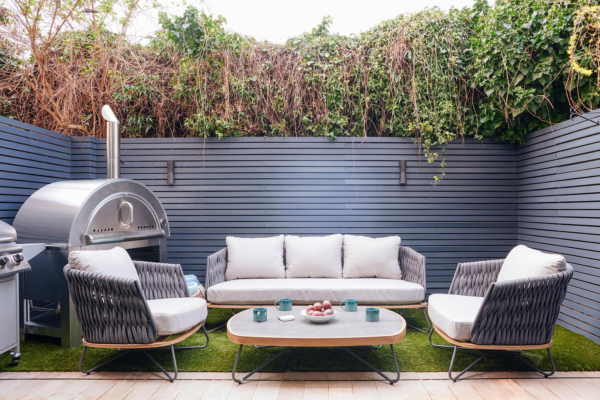 Backyard at Novello II townhouse, Parsons Green, Fulham