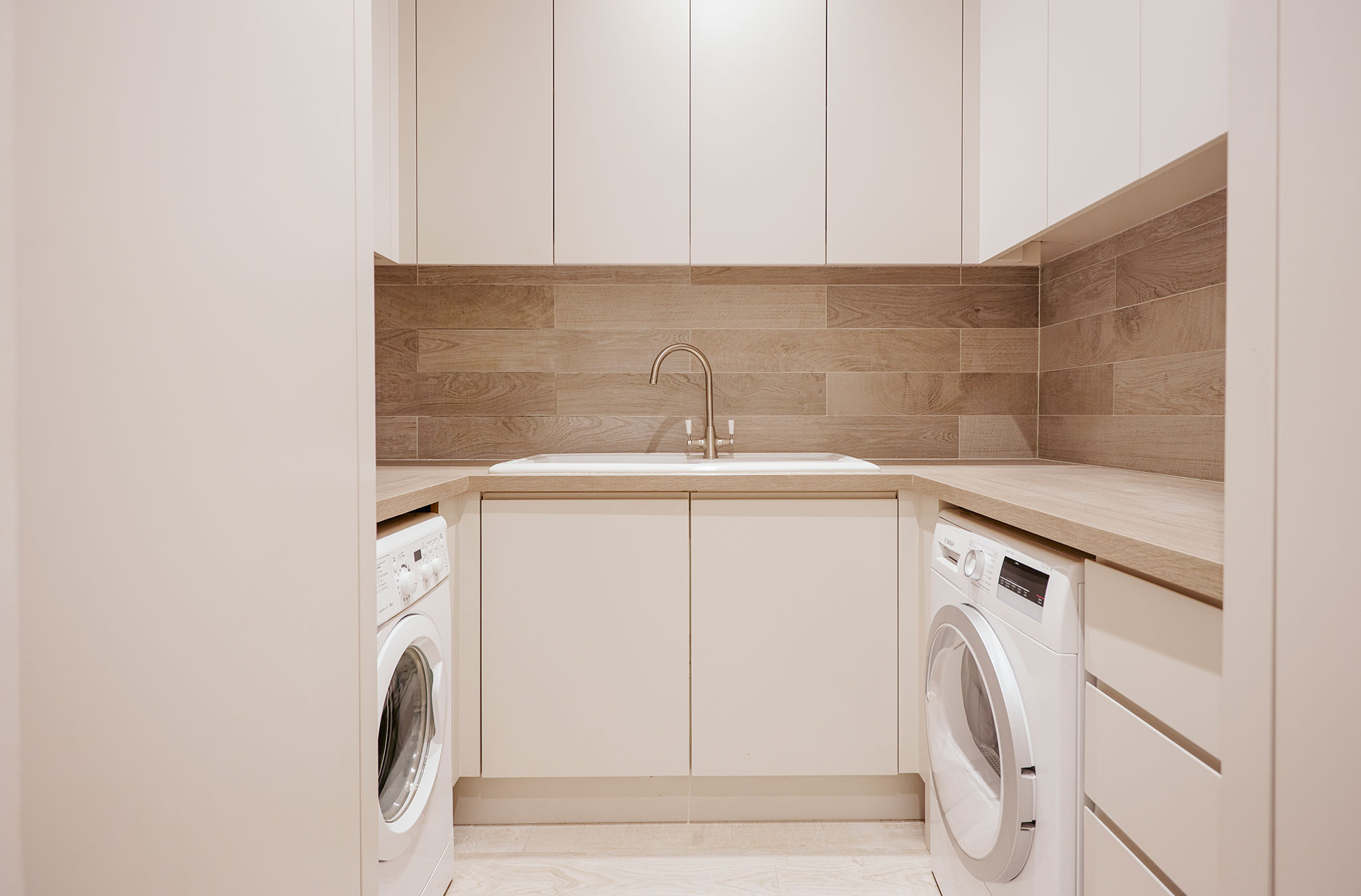 Laundry at Novello II townhouse, Parsons Green, Fulham