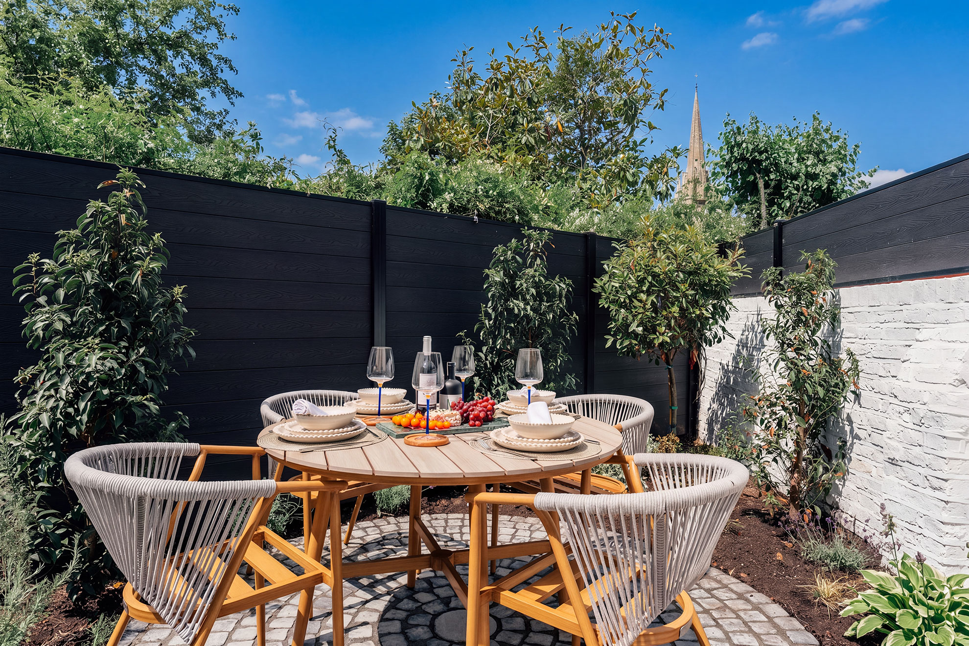 Backyard at Dawes Road Lower Apartment, Fulham