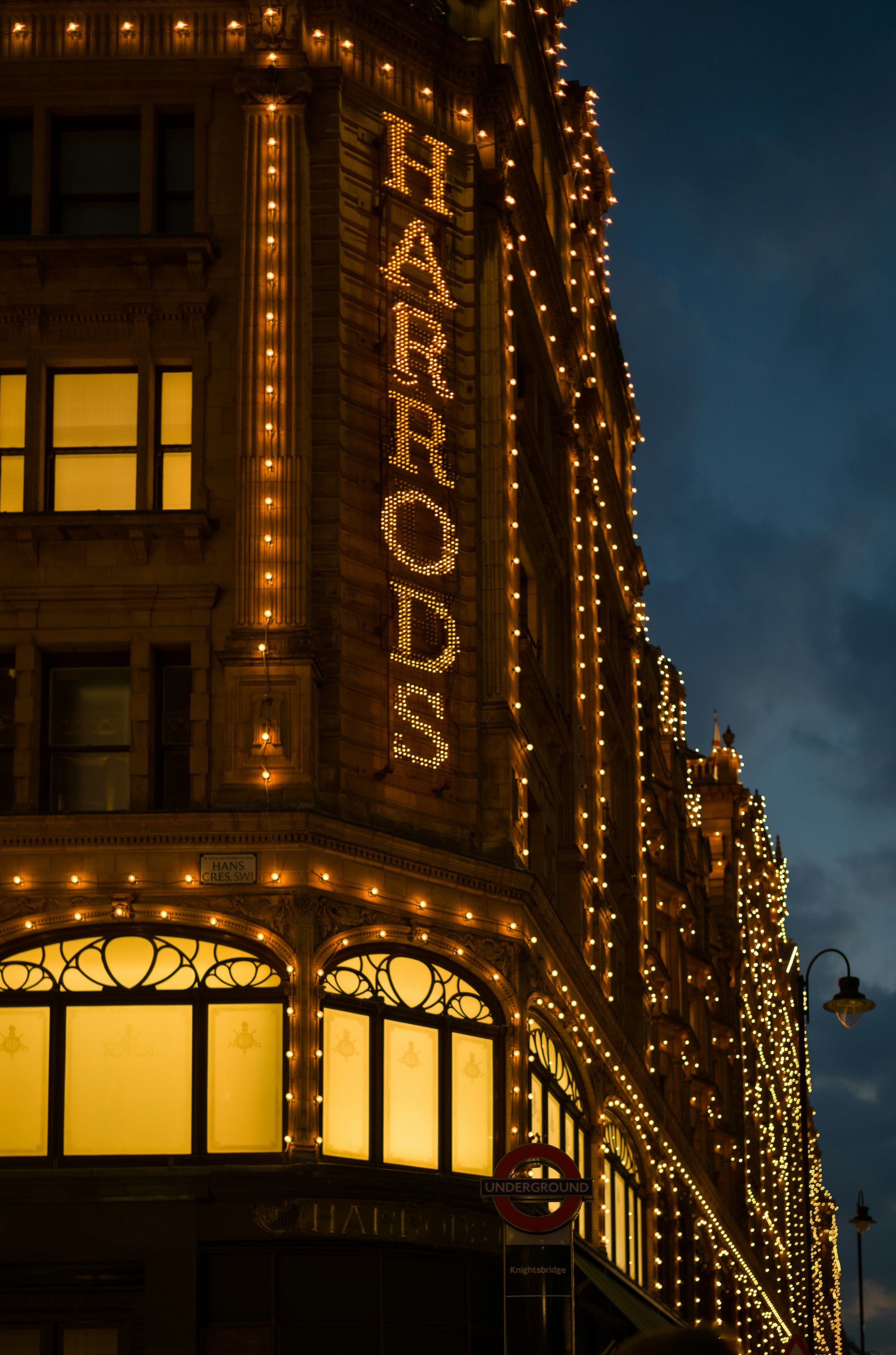 Harrods department store on Brompton Road