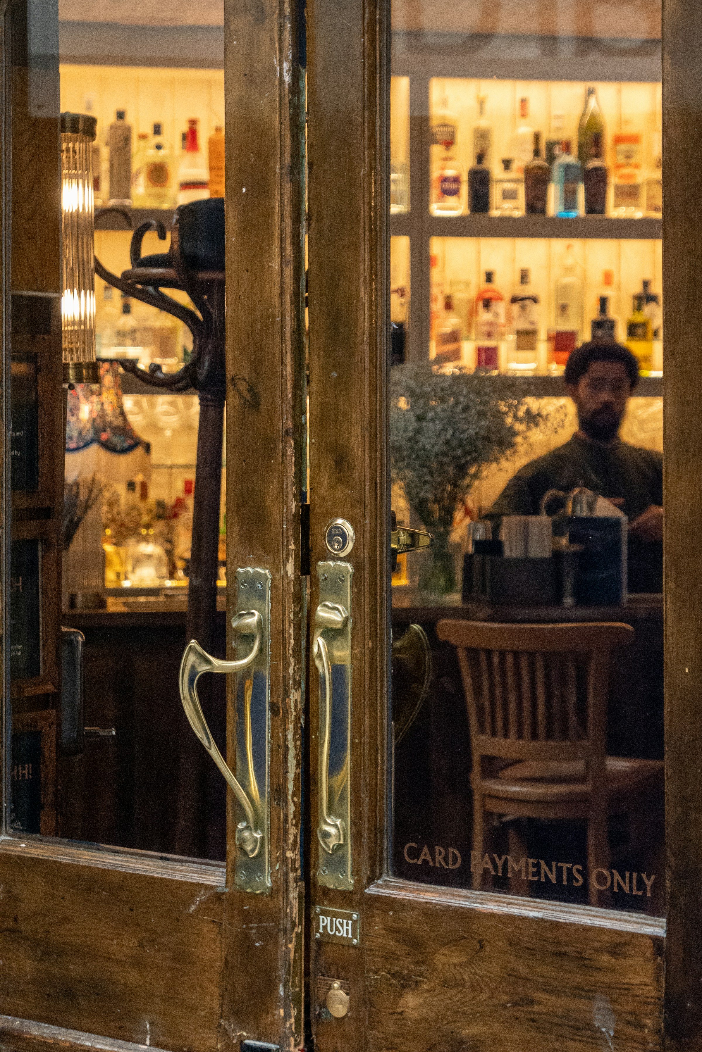 Traditional London pub interior