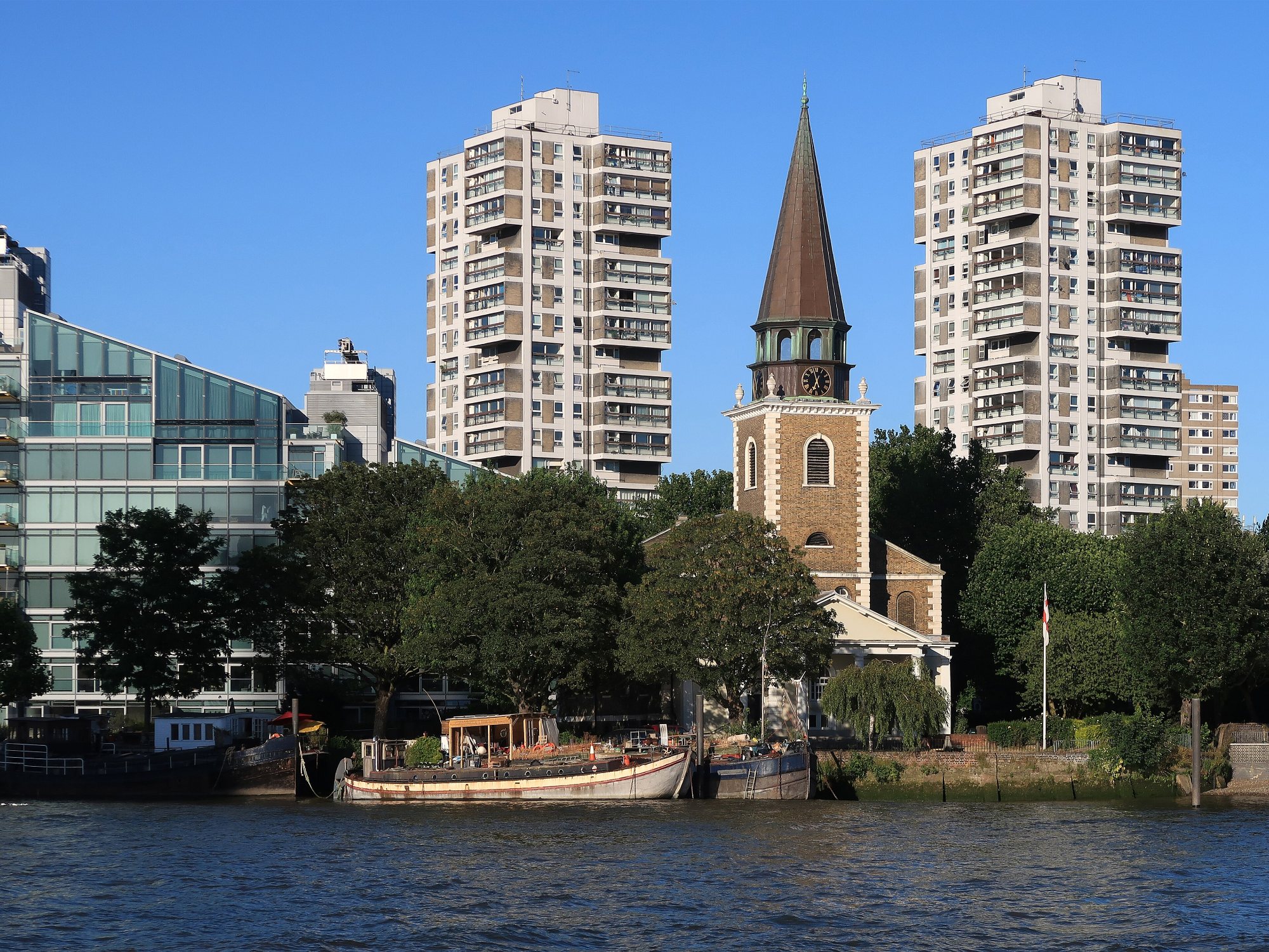 St Mary’s Church, Battersea, beside the Thames