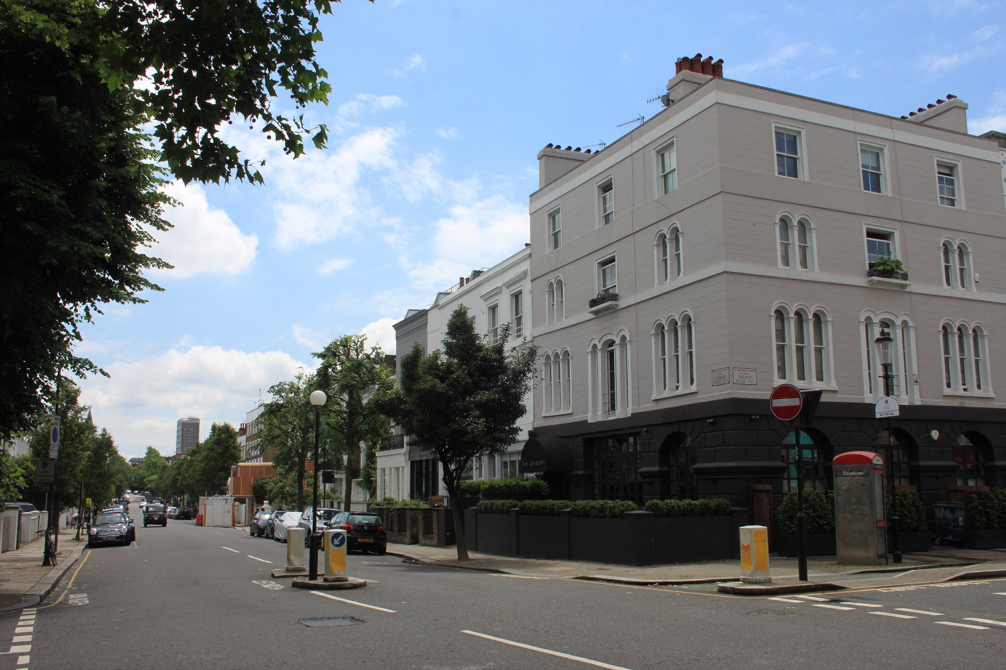 The Ledbury restaurant frontage on Ledbury Road