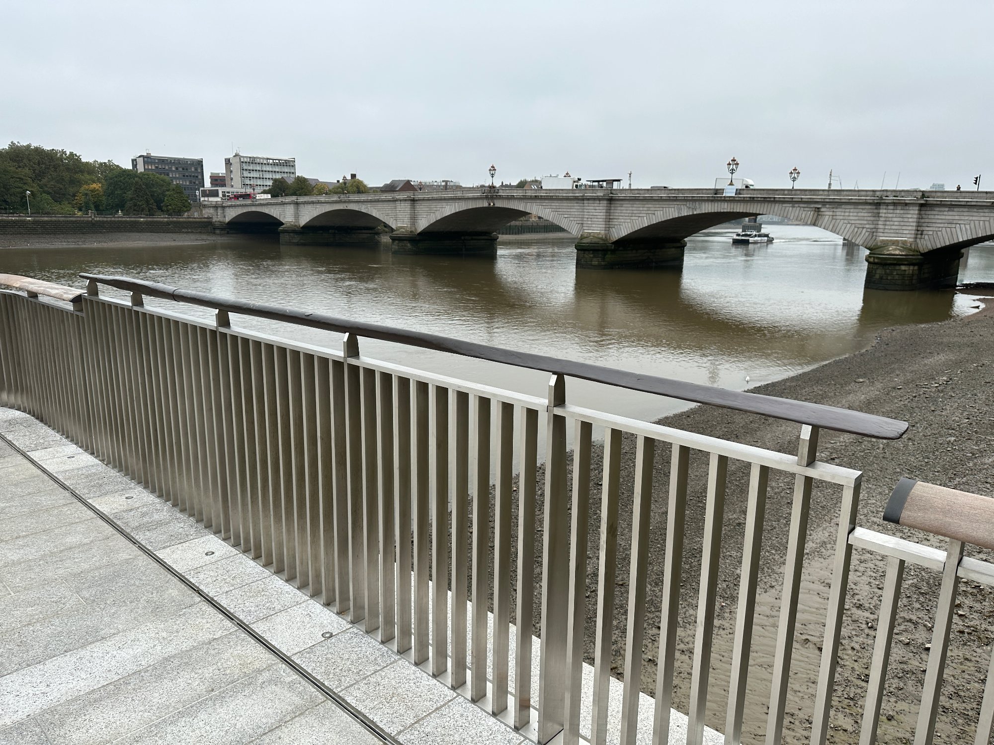 Riverside pub terrace beside the Thames