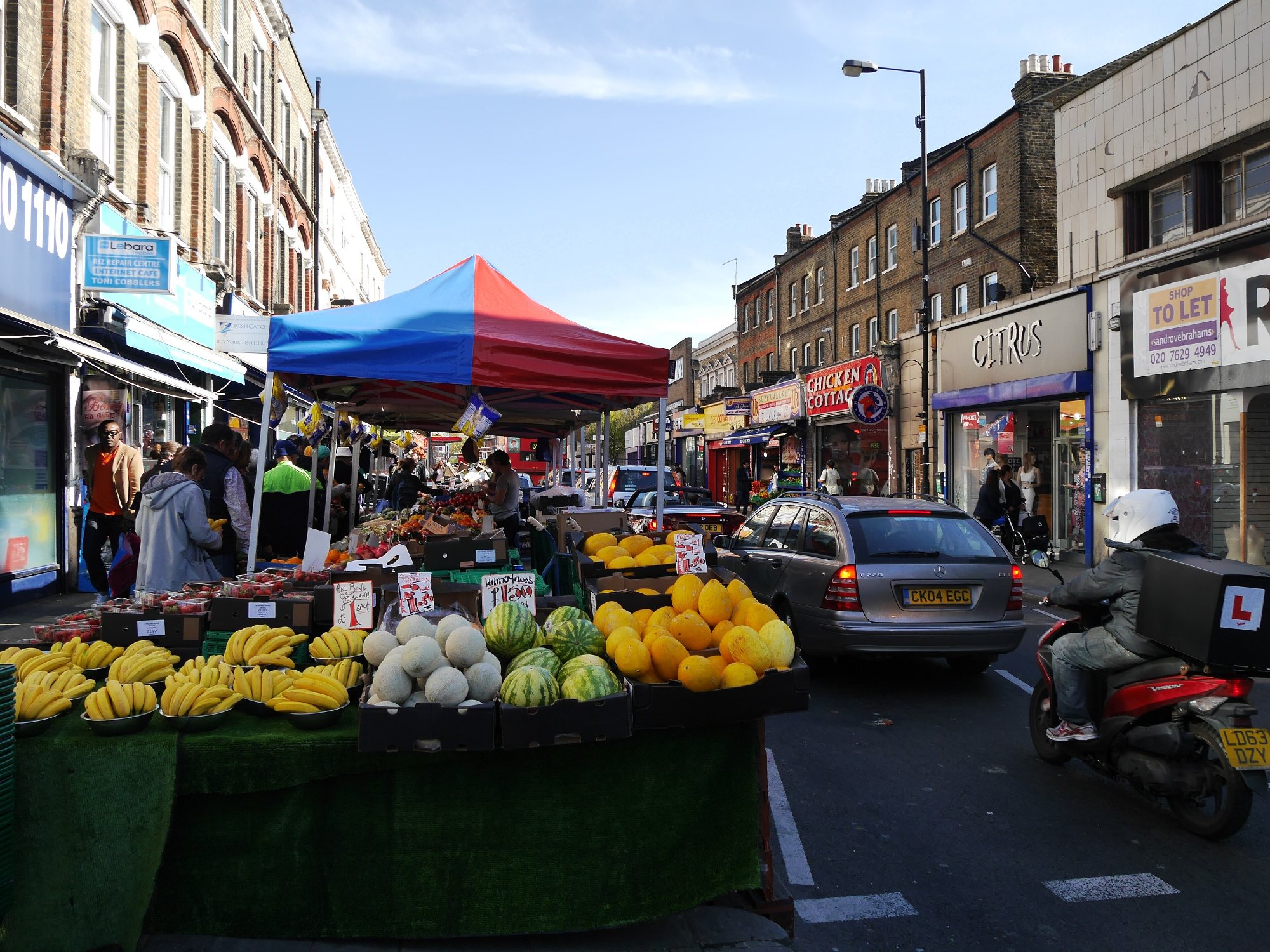 Market stalls on North End Road