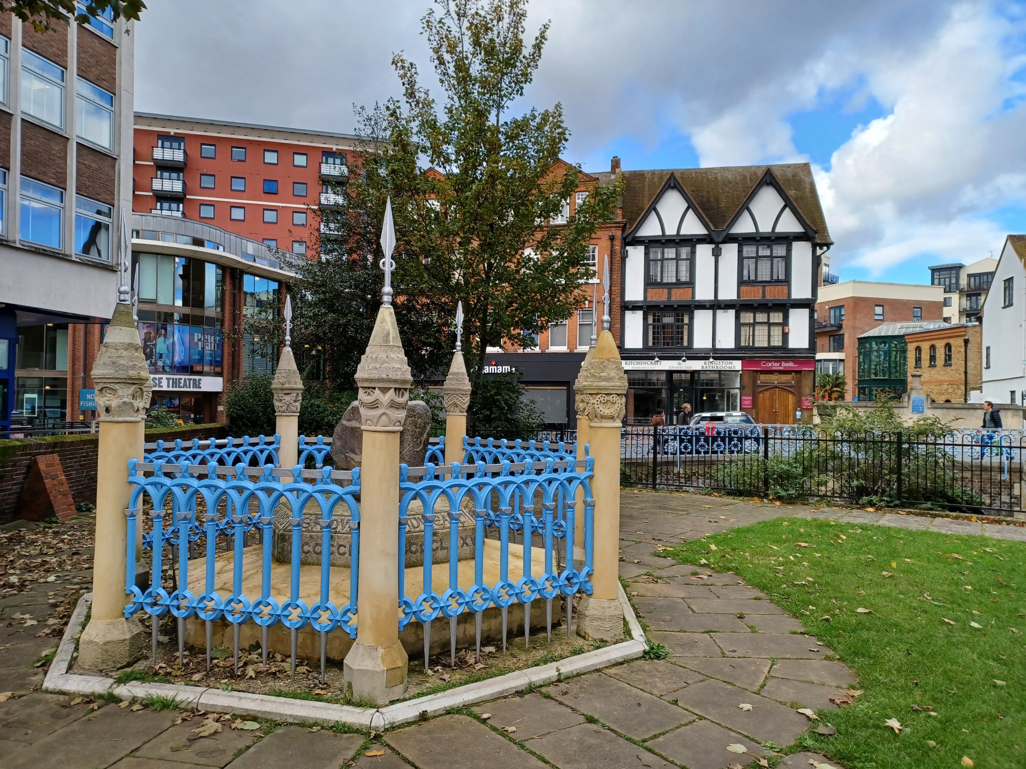 The Coronation Stone outside Kingston Guildhall