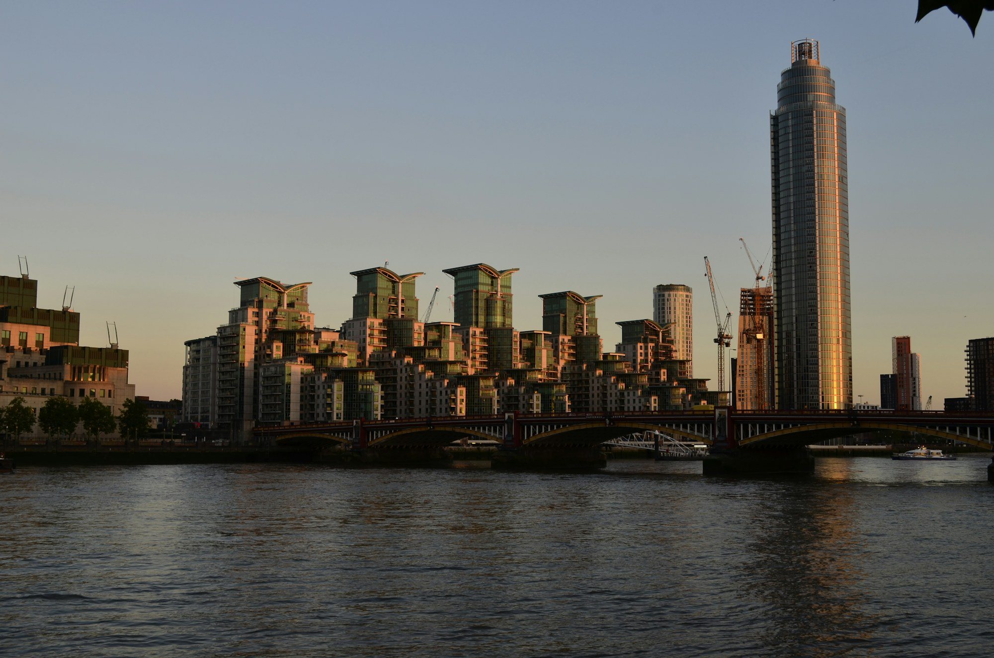 Riverside apartment buildings on the Thames