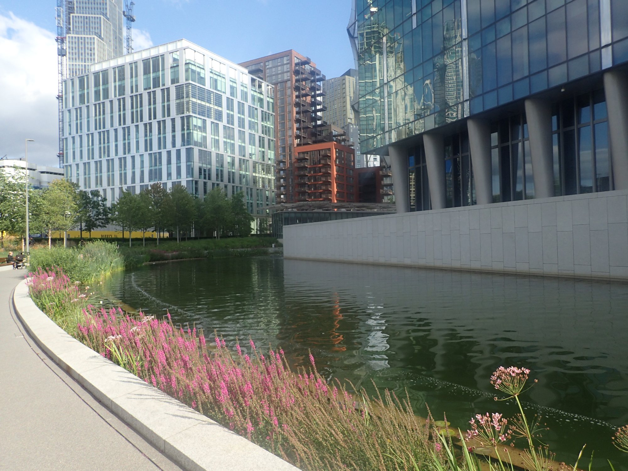 Water garden beside the US Embassy