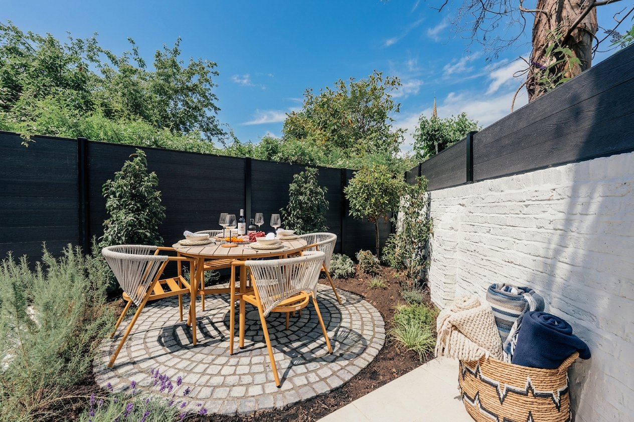 Backyard at Dawes Road Lower Apartment, Fulham