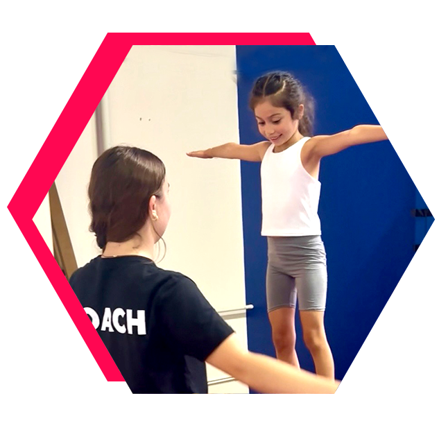 Young Gymnast on Balance beam