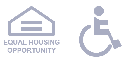 Equal Housing Opportunity and accessible community logos
