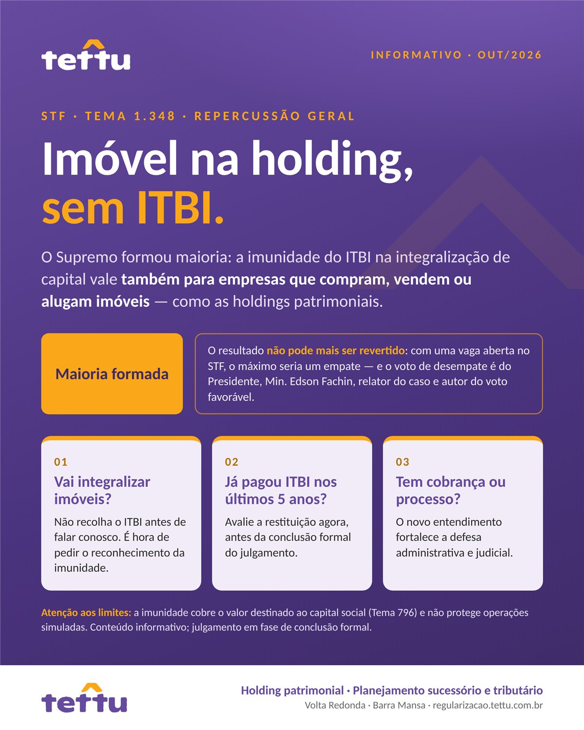 ITBI na holding – Tema 1.348 do STF