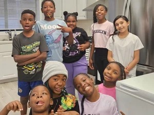 Carr Branch - Youth members in the new kitchen space